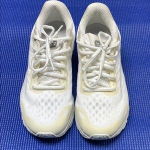 White and Cream Athletic under armour Sneakers